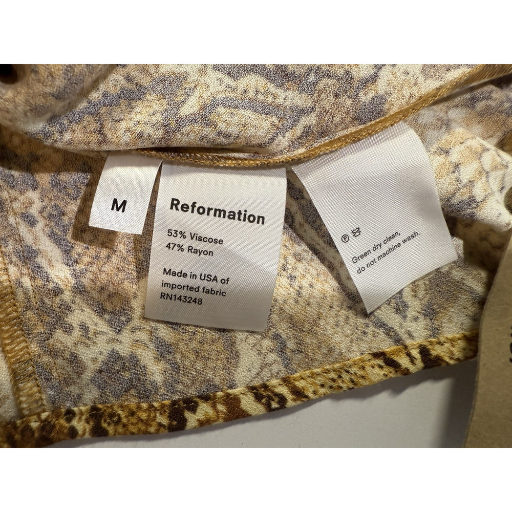 Reformation Rhodes Snake Python Print Animal Cami… - image 5